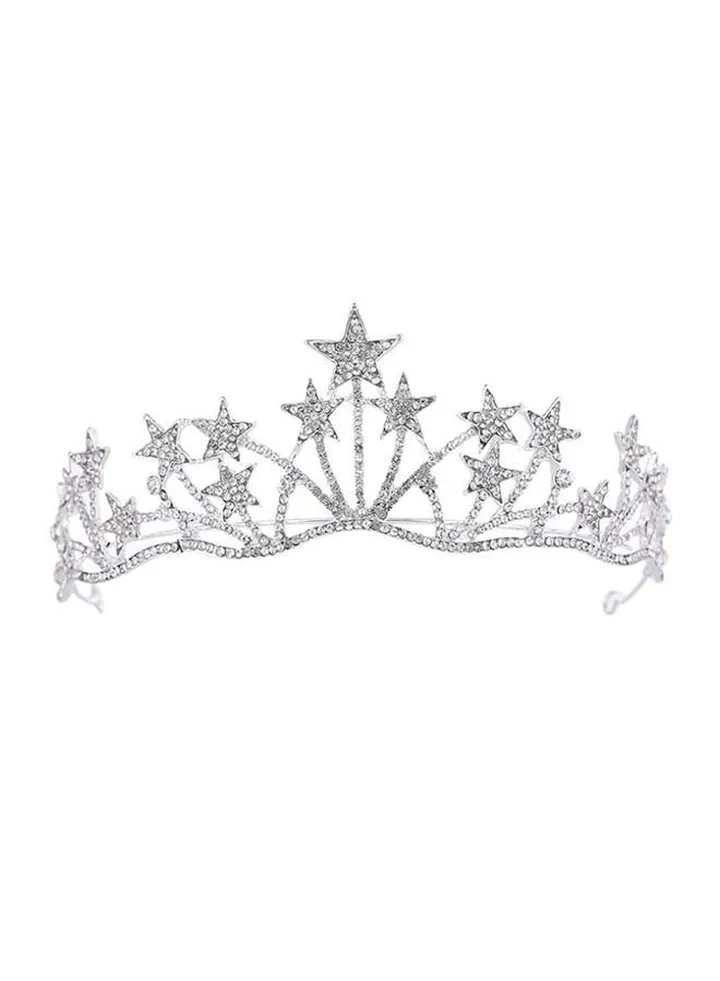 Star Shaped Rhinestone Hair Crown