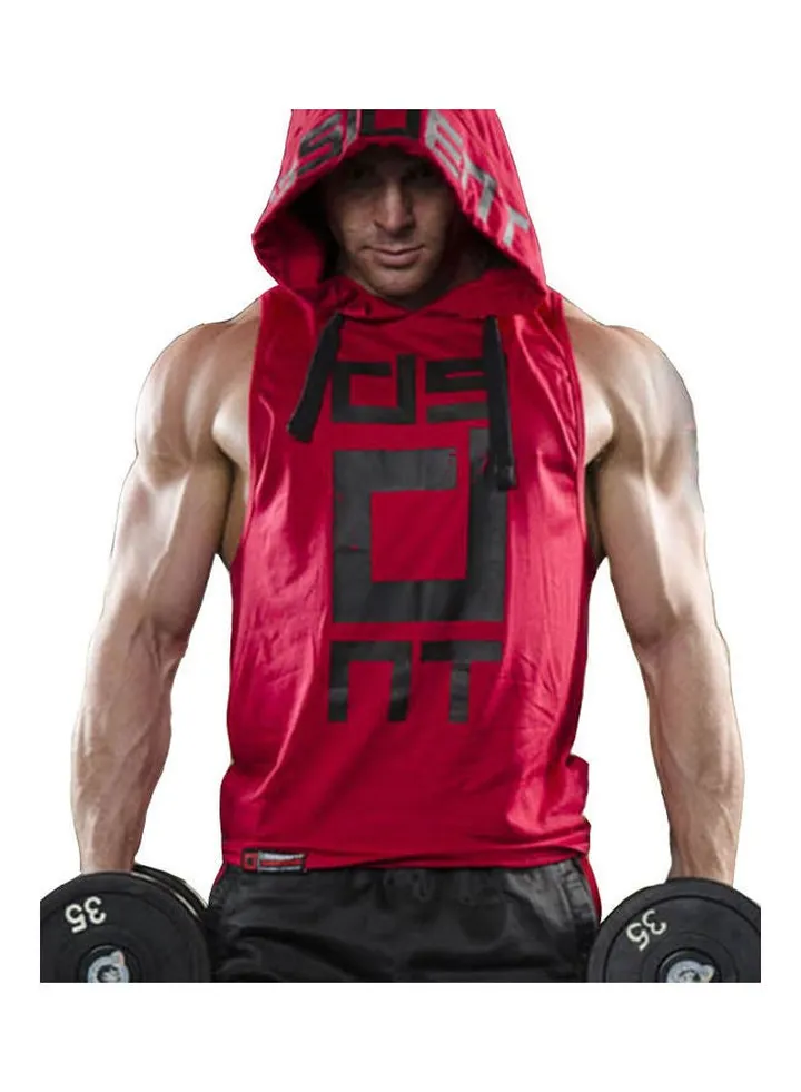 Hooded Training Vest Red/Black