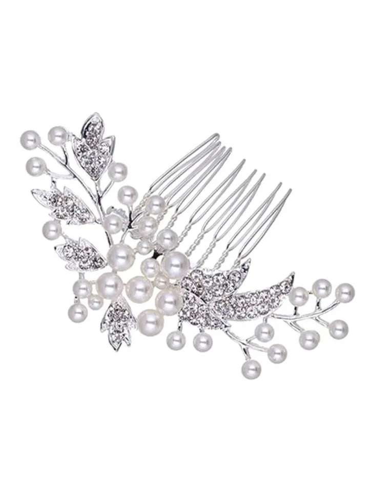 Pearl Crystal Wedding Hair Clip