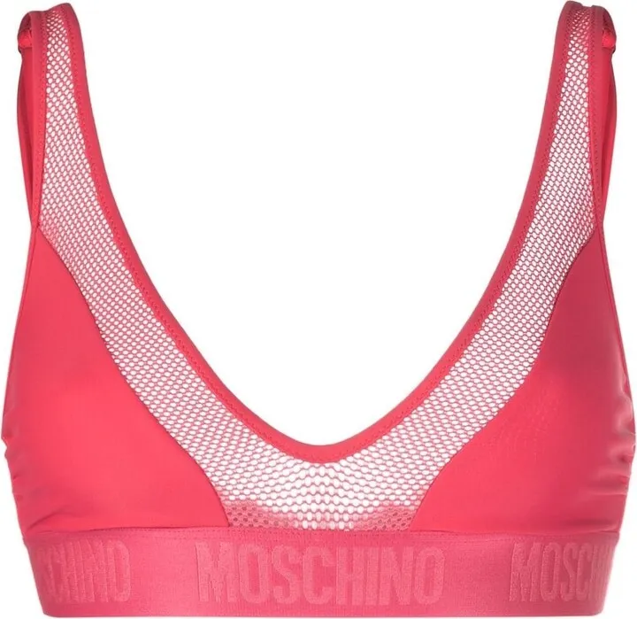 Logo-Underband Bikini Top