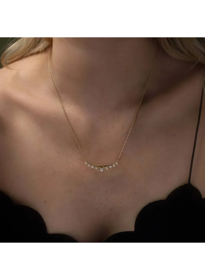 Arc Zircon Stones Necklace