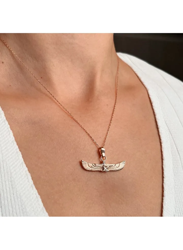 Ma’at Necklace rose gold plating