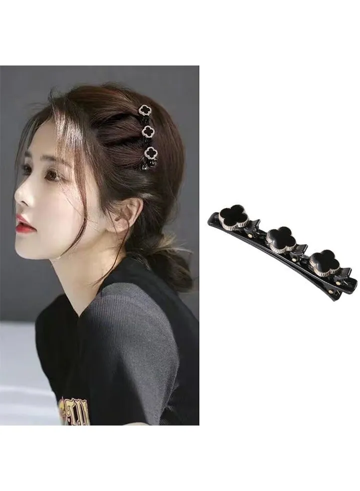 1 Pieces Braided Hair Clips for Women Crystal Hair Bands Satin Fabric Hair Clips for Thick Hair