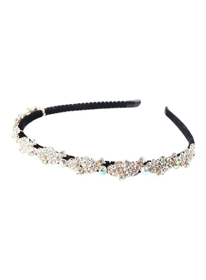 Alloy Rhinestone Studded Hair Hoop