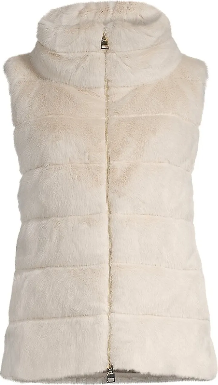 Faux Fur Down Puffer Vest