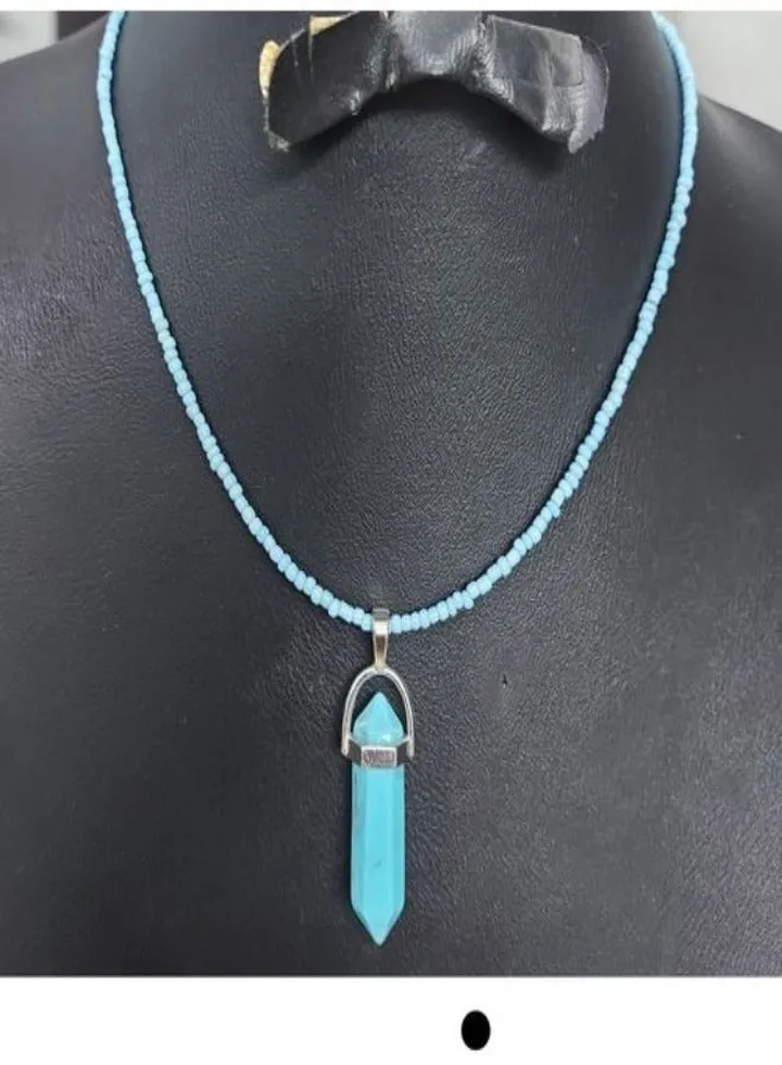 Fashion Neckline Stones Neckline Turquoise Pendant