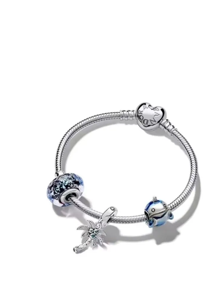 Pandora dark blue silver sea bracelet