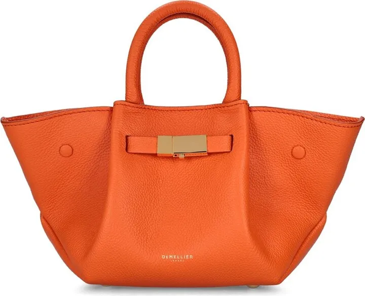 Mini New York grain leather tote bag