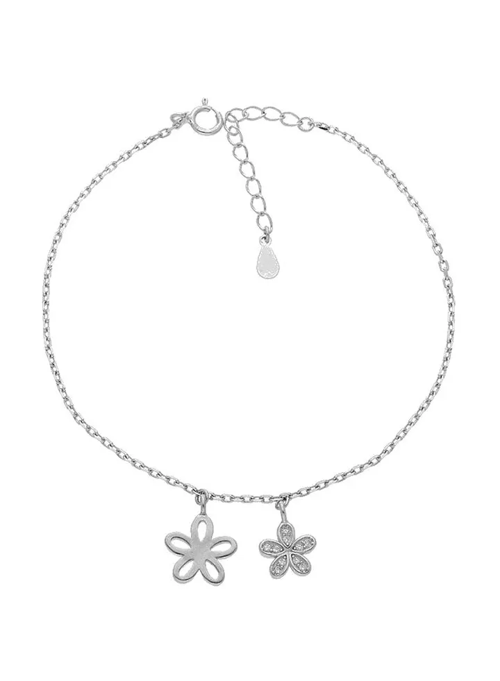 925 Italian Silver Flower Bracelet