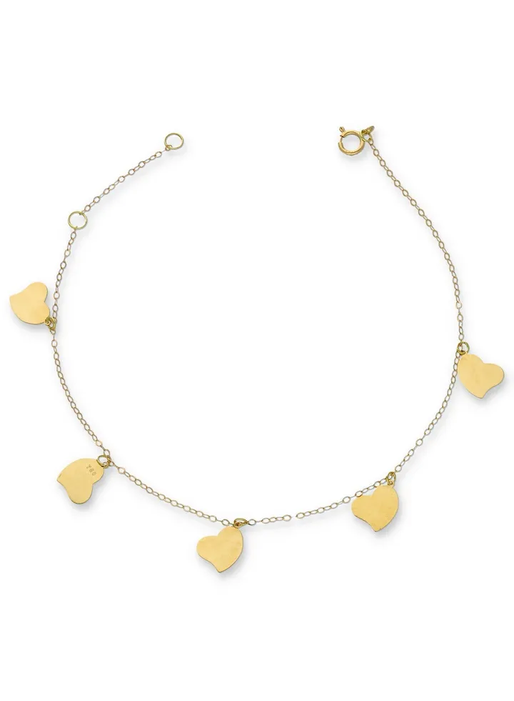 Gold Heart Bracelet 18KT