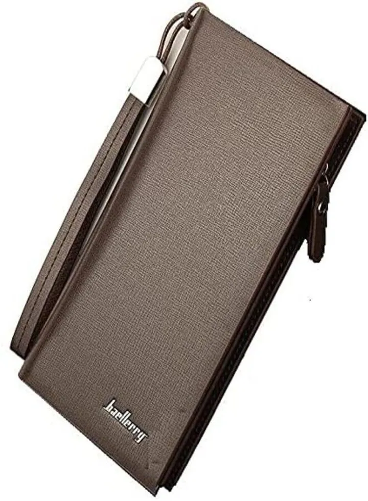 Coffee Polyester For Unisex - Card & ID Cases Brown