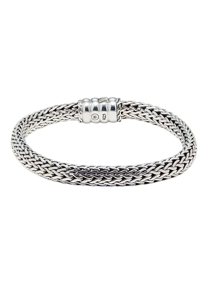 Sterling Silver Braided Bracelet for Women One Size