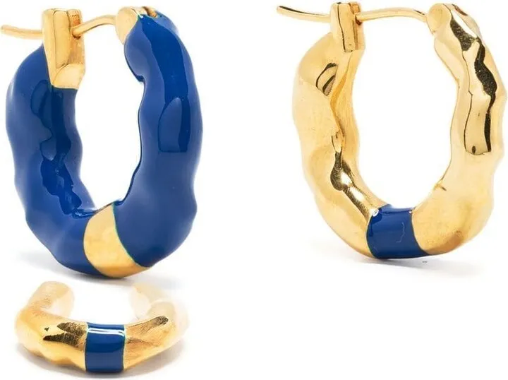 Chunky Enamel Hoop Earring