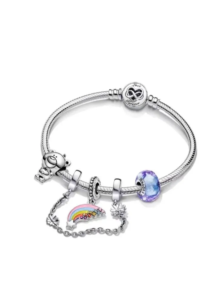 Pandora rainbow bear bracelet