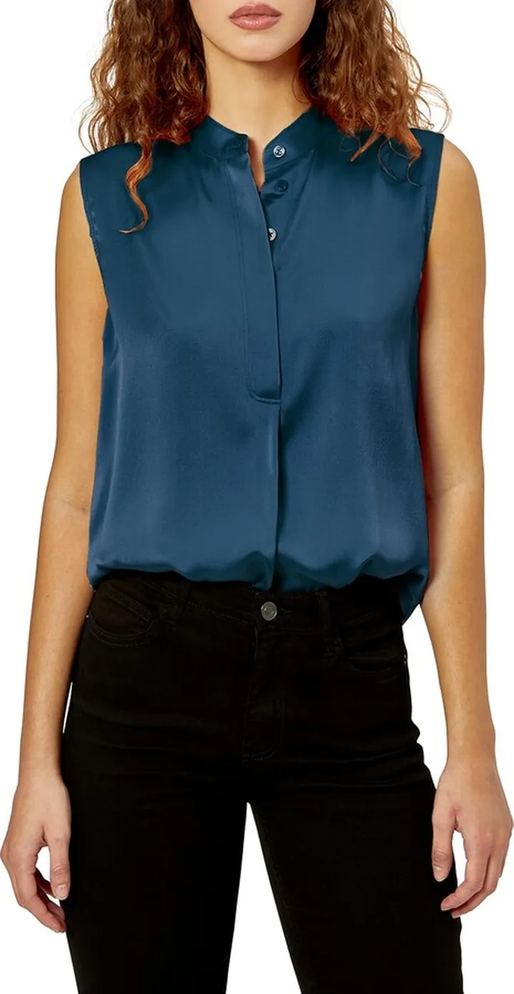 Therese Sleeveless Satin Top