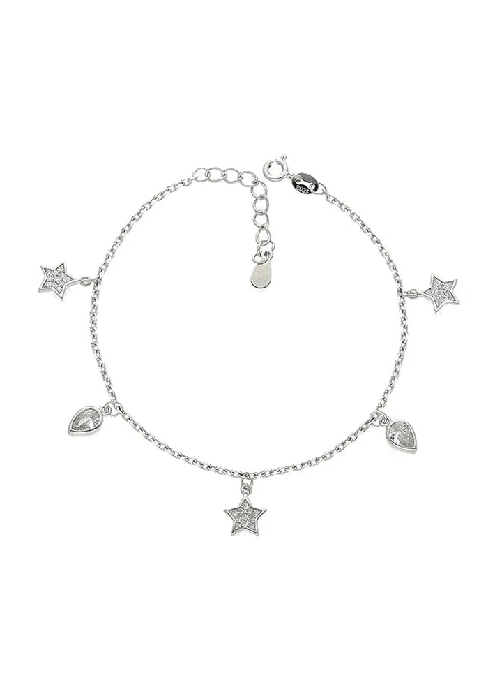 925 Italian Silver Star Bracelet