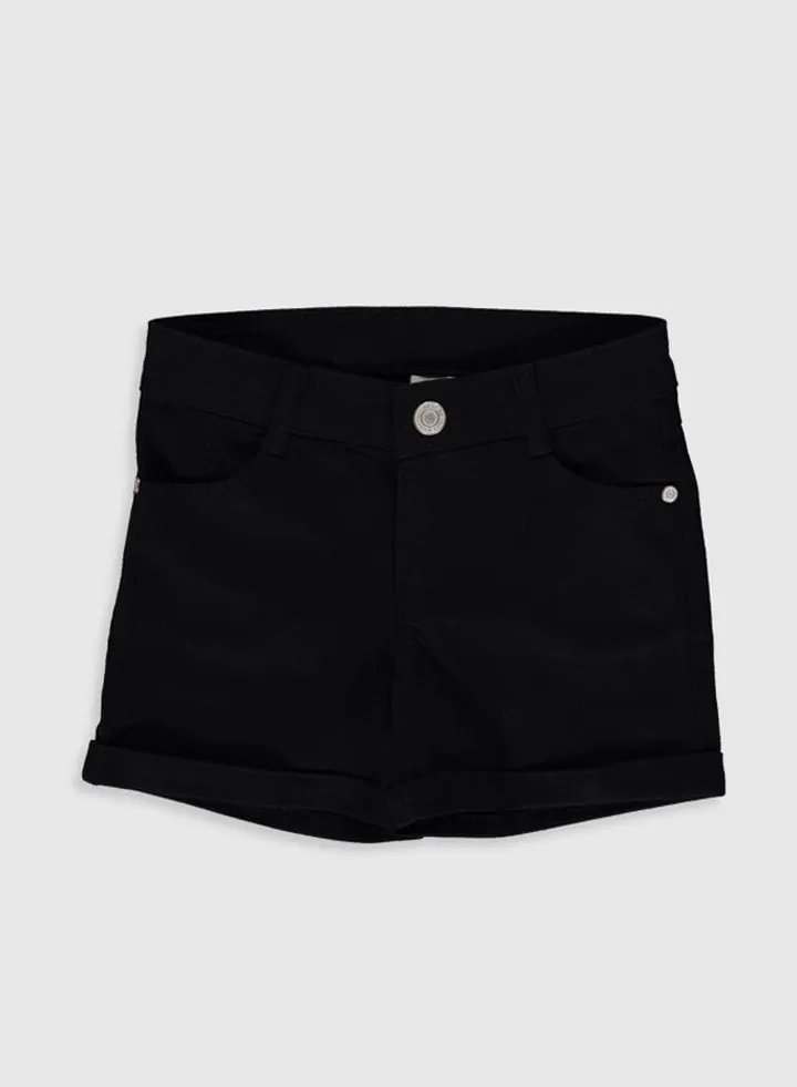 Kids Mid-Rise Shorts Black