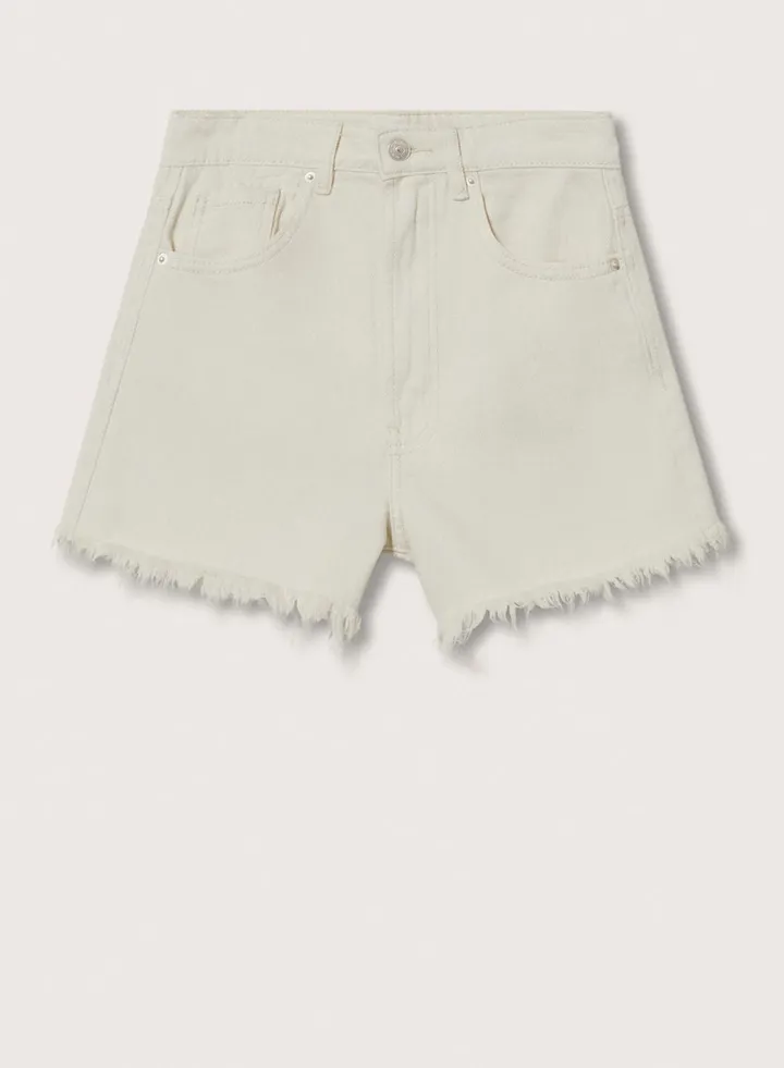 Kids Frayed Hem Denim Shorts