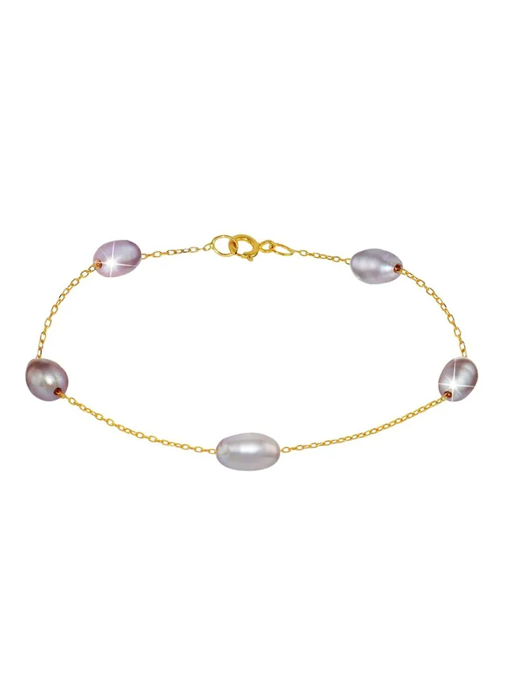 18 Karat Gold Pearl Bracelet