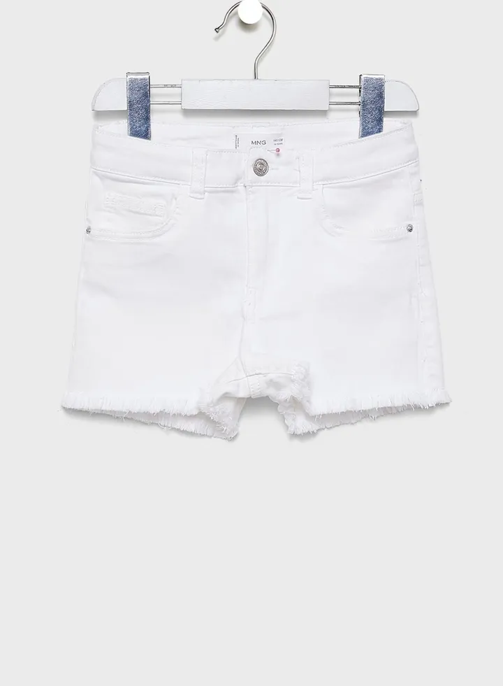Kids Raw Hem Denim Shorts