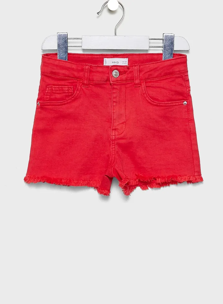 Kids Raw Hem Denim Shorts