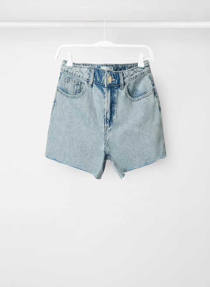 Teen Denim Shorts Light Blue