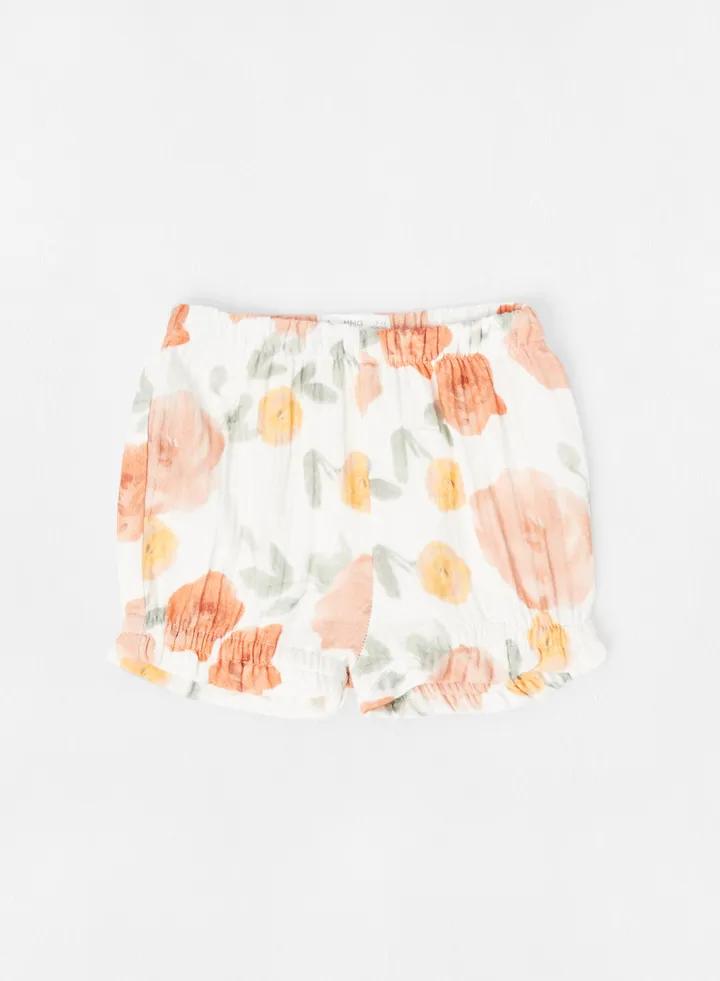 Infant Printed Shorts White