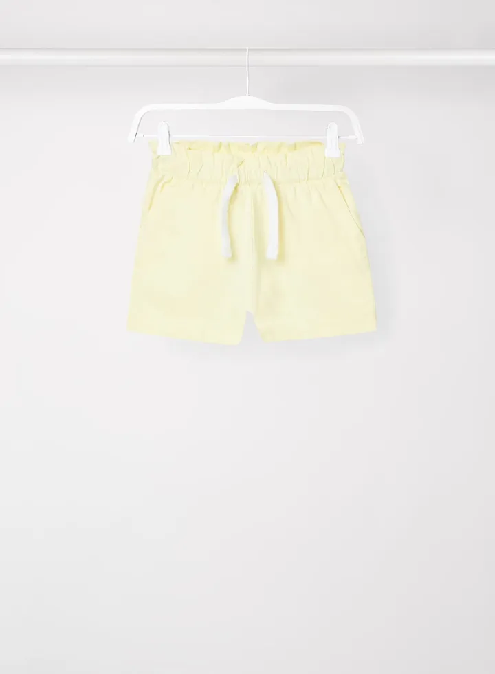 Kids Solid Shorts Yellow
