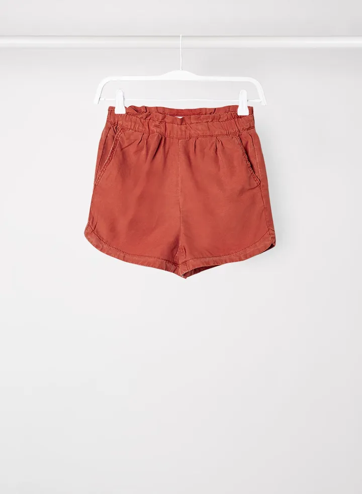 Baby/Kids High Waist Shorts Umber