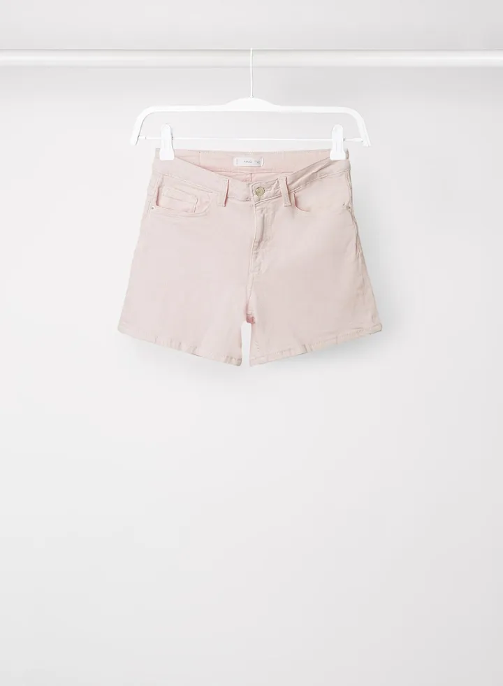 Teen Denim Shorts Pastel Pink