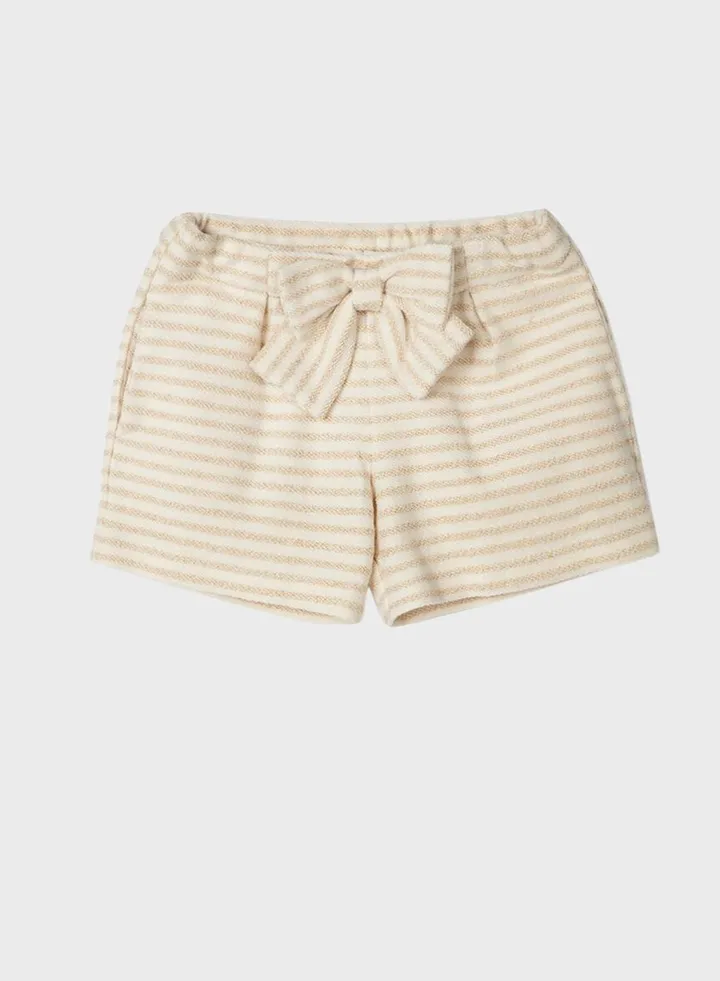 Comfortable Knot Detail Shorts Beige