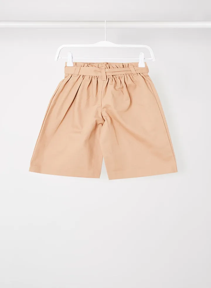Kids/Teen Tie Up Shorts Beige