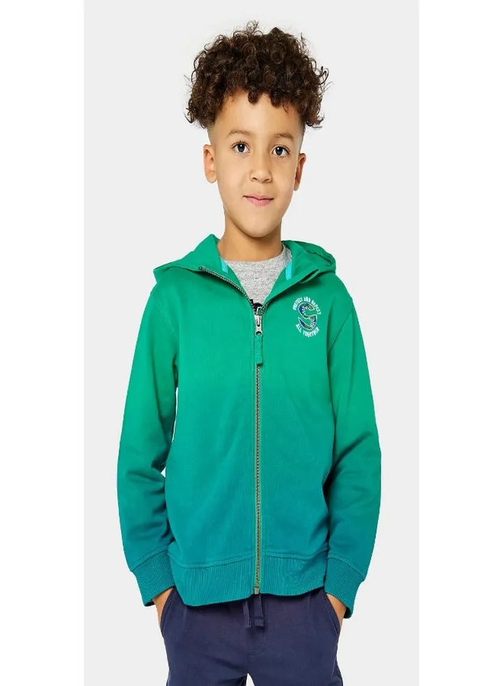 Ombre Zip Up Hoodie