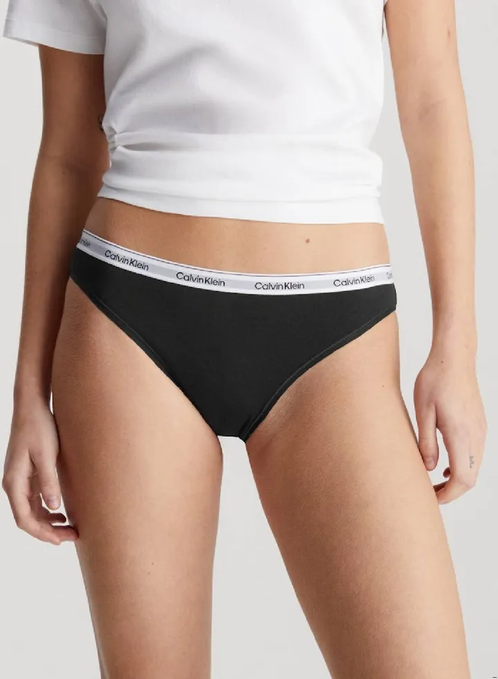 Women's 3 Pack Low Rise Bikini Briefs - cotton stretch blend, Black