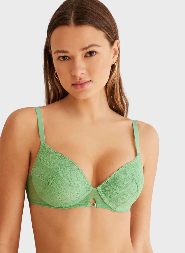 Strappy Cami Lace Push Up Bra