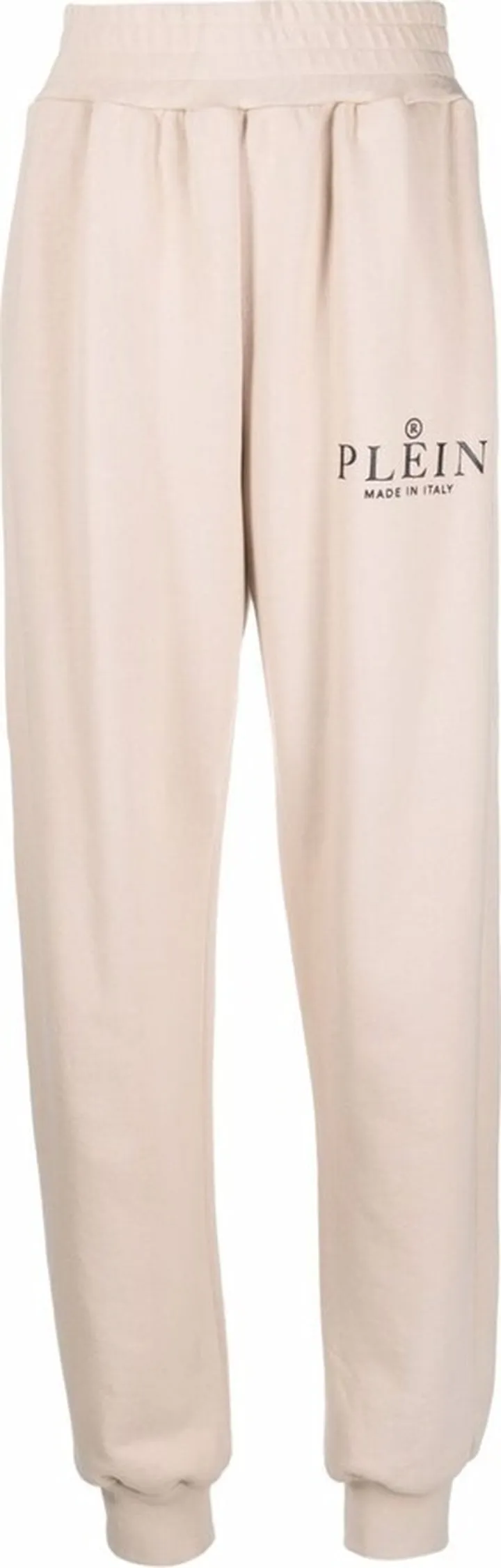 Iconic Plein high-waisted cotton track pants