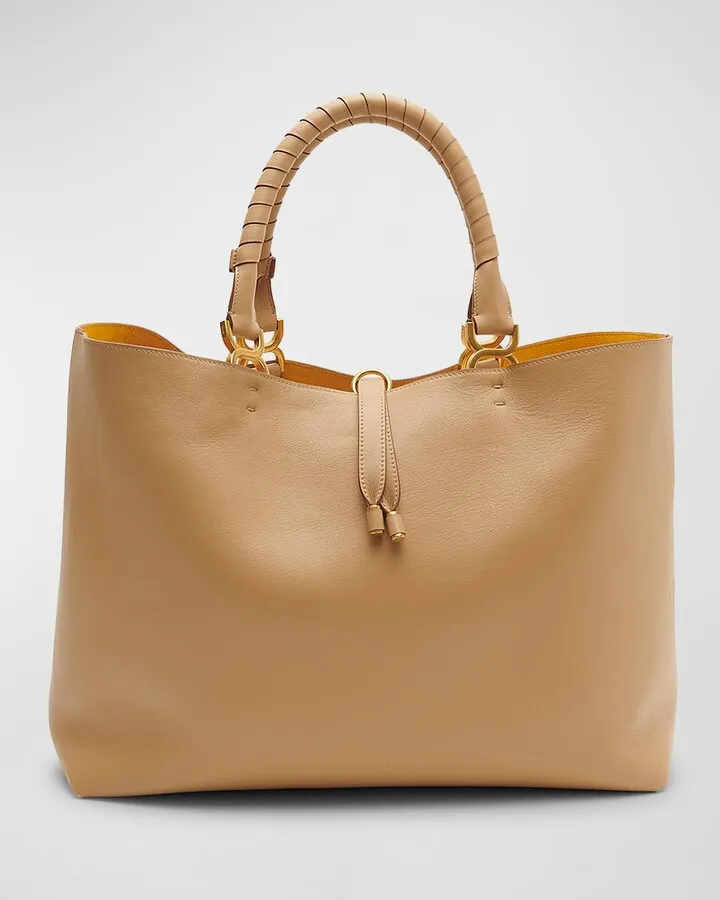 Marcie Large Grain Calfskin Tote Bag