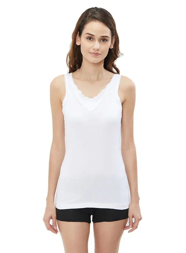 Ladies Cotton Vest White