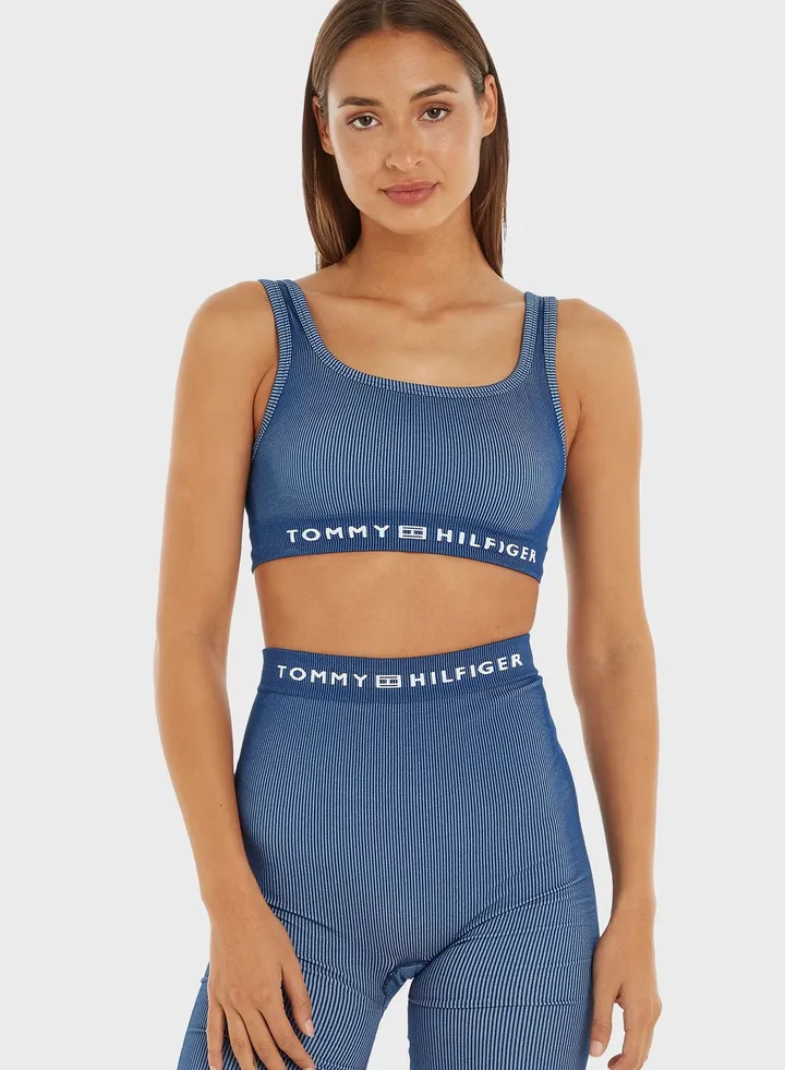 Logo Ribbed T-Shirt Bra