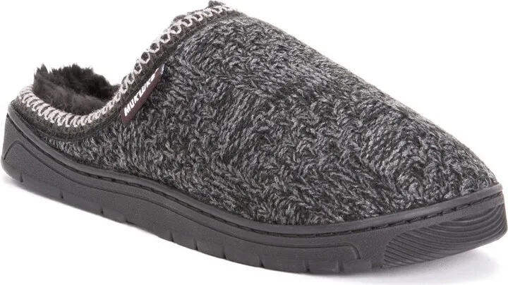 MUK LUKS Men's Gabriel Clog Slippers-Dark Blue L