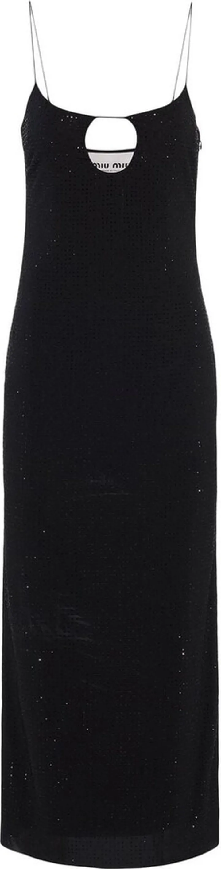 Rhinestone-Embellished Georgette Dress