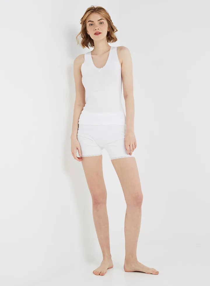 3 Piece Cotton Vest White