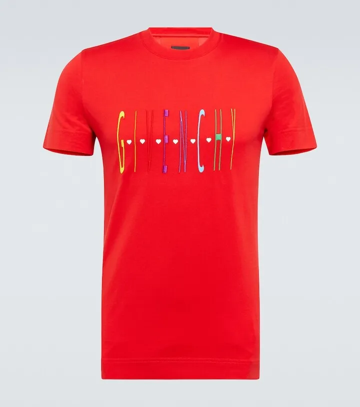 Logo embroidered cotton T-shirt