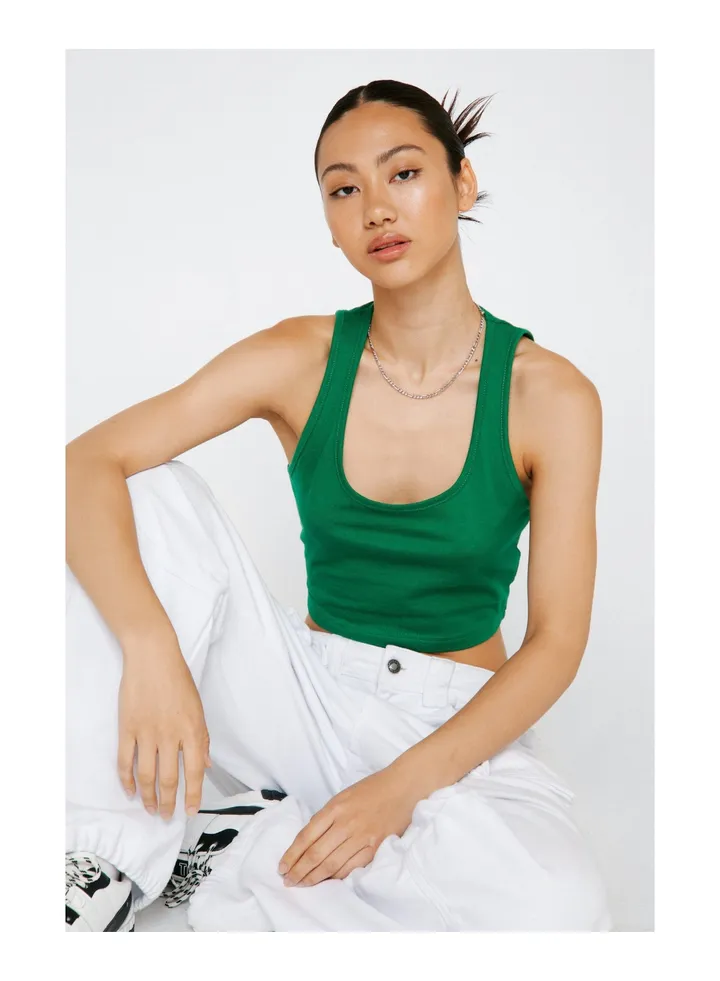 Scoop Neck Cotton Vest Top