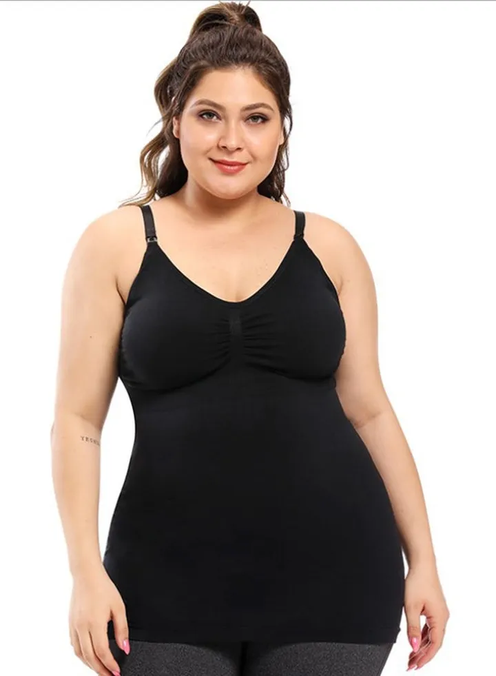 Maternity Nursing Tank Top Black