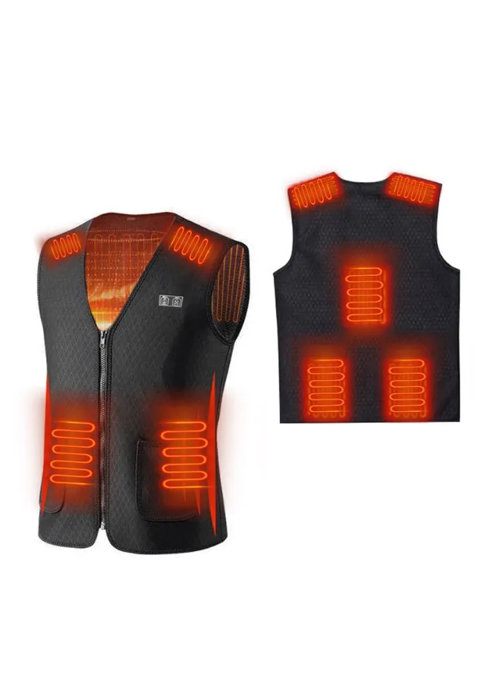 Winter Outdoor Electric Heated Vest Black