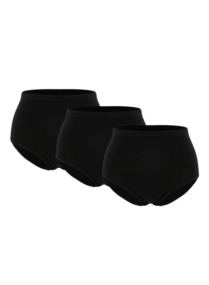 Pack Of 3 Cotton Briefs BY1818LB Black