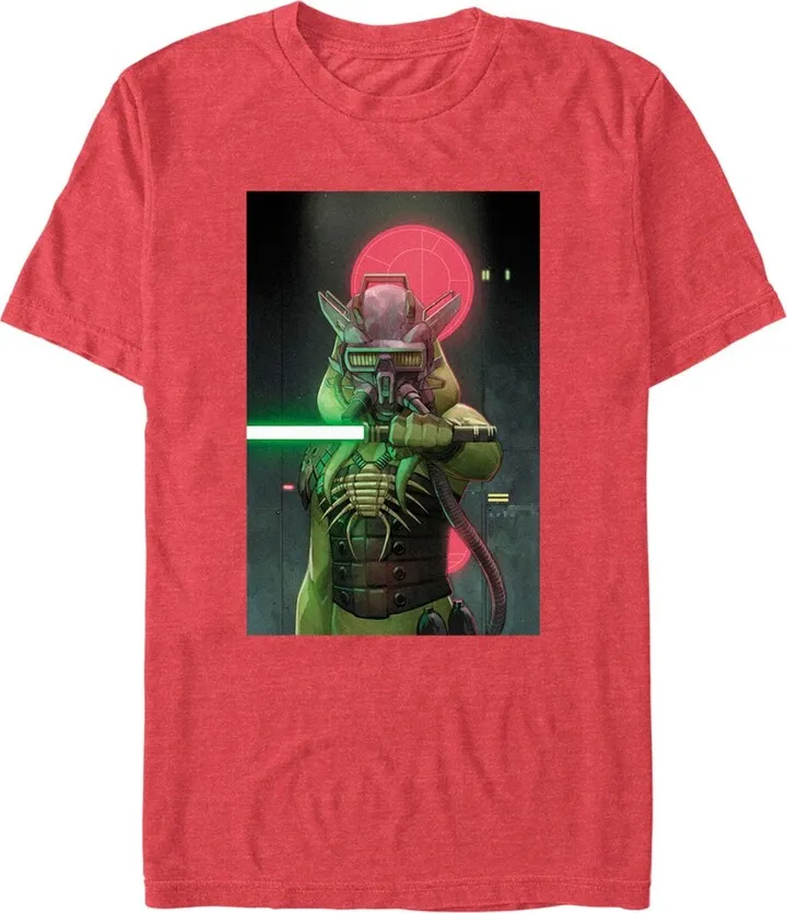 Men's Star Wars The High Republic Twi'lek Poster T-Shirt - Red Heather - Medium
