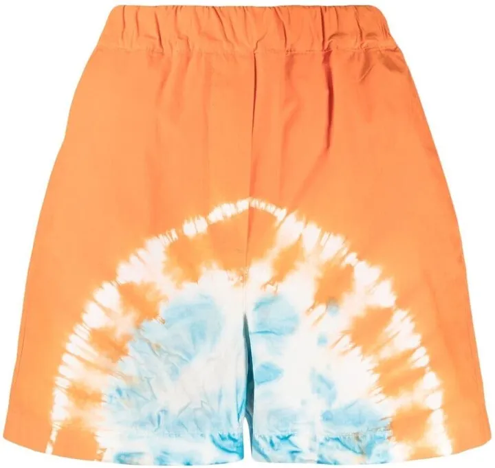 Tie-Dye Print Track Shorts
