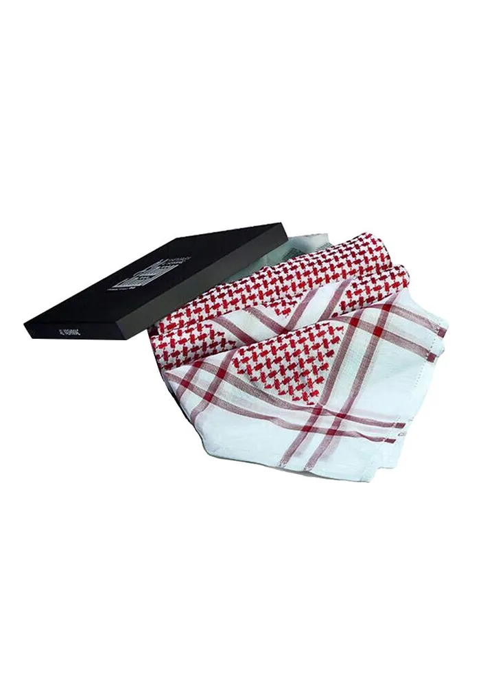 Formal Printed Shemagh Red/White